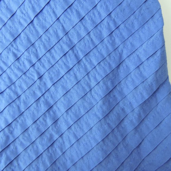 J Crew Pleated Chevron V-Neck Dress periwinkle - Picture 7 of 11